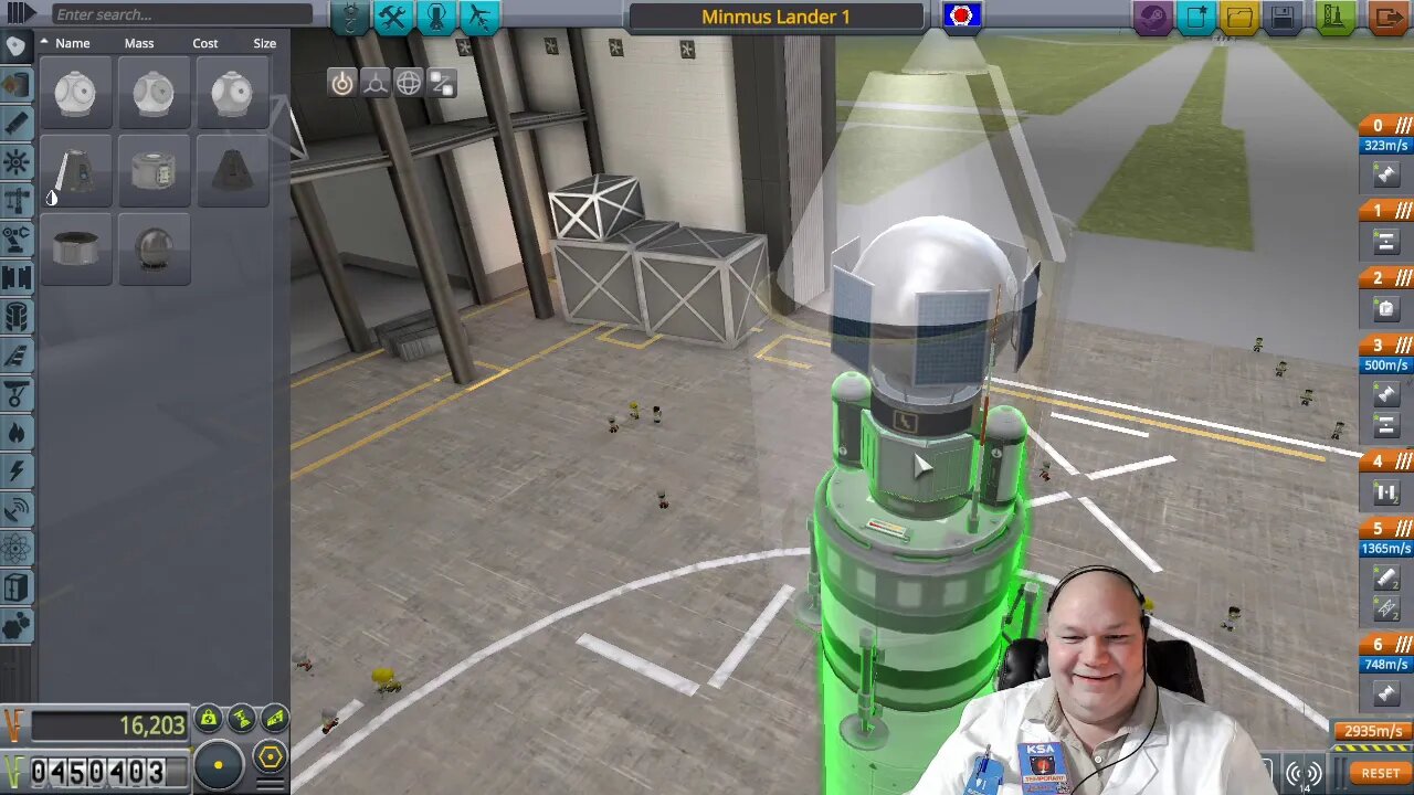 "Minmus Landing Attempt 1" - Adventures On Kerbal (AOK) full stream episode 16