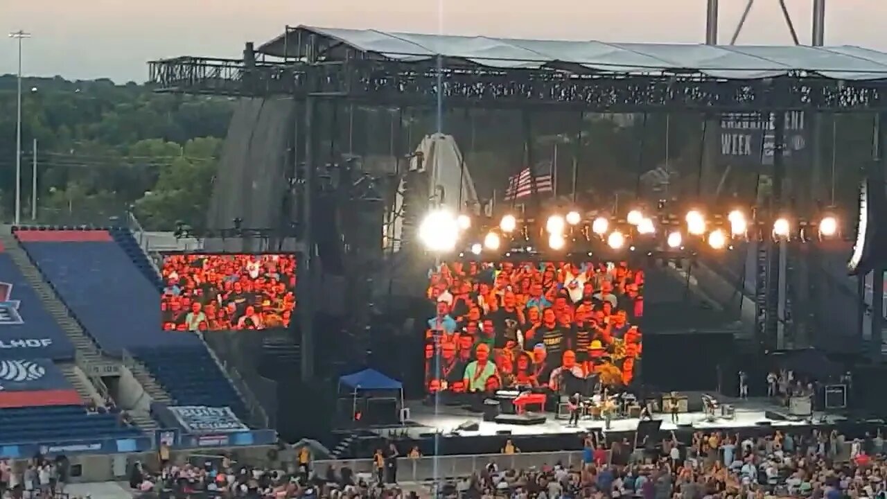 Journey Crowd Sing Along at Hall of Fame Stadium Canton Aug 2022