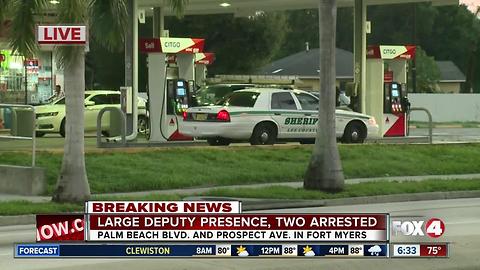 Two arrested in Fort Myers crime scene Monday morning