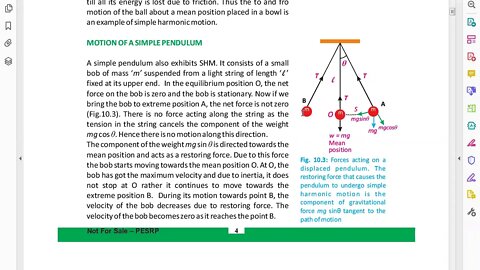 PHYSICS Class 10th CH#10Motion of simple pedulum, Wave motion