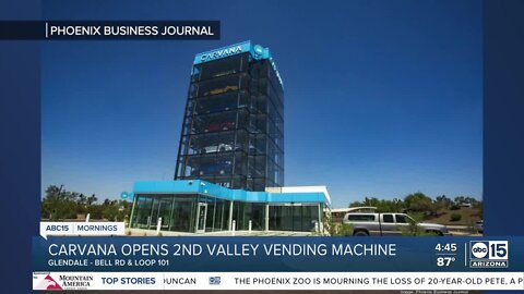 Carvana opens second 'vending machine' in the Valley