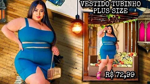 ✔️ VESTIDO TUBINHO PLUS SIZE CREPE DE MALHA