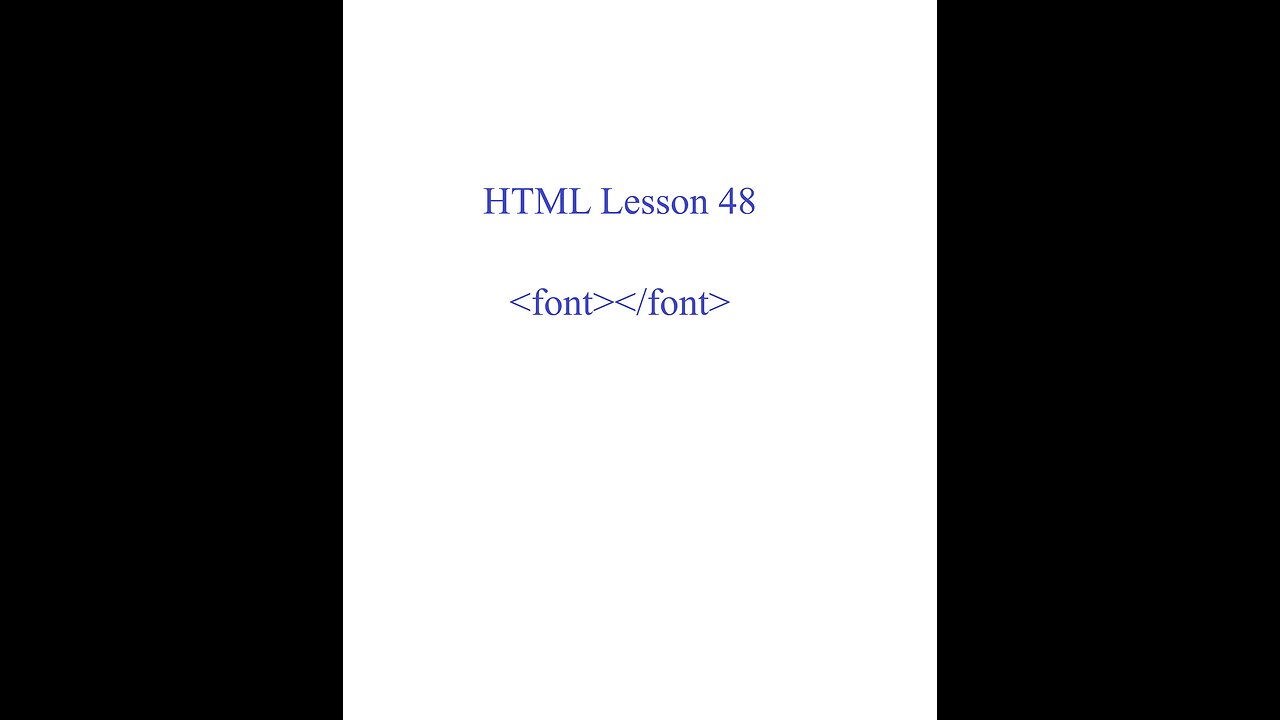 HTML Lesson 48