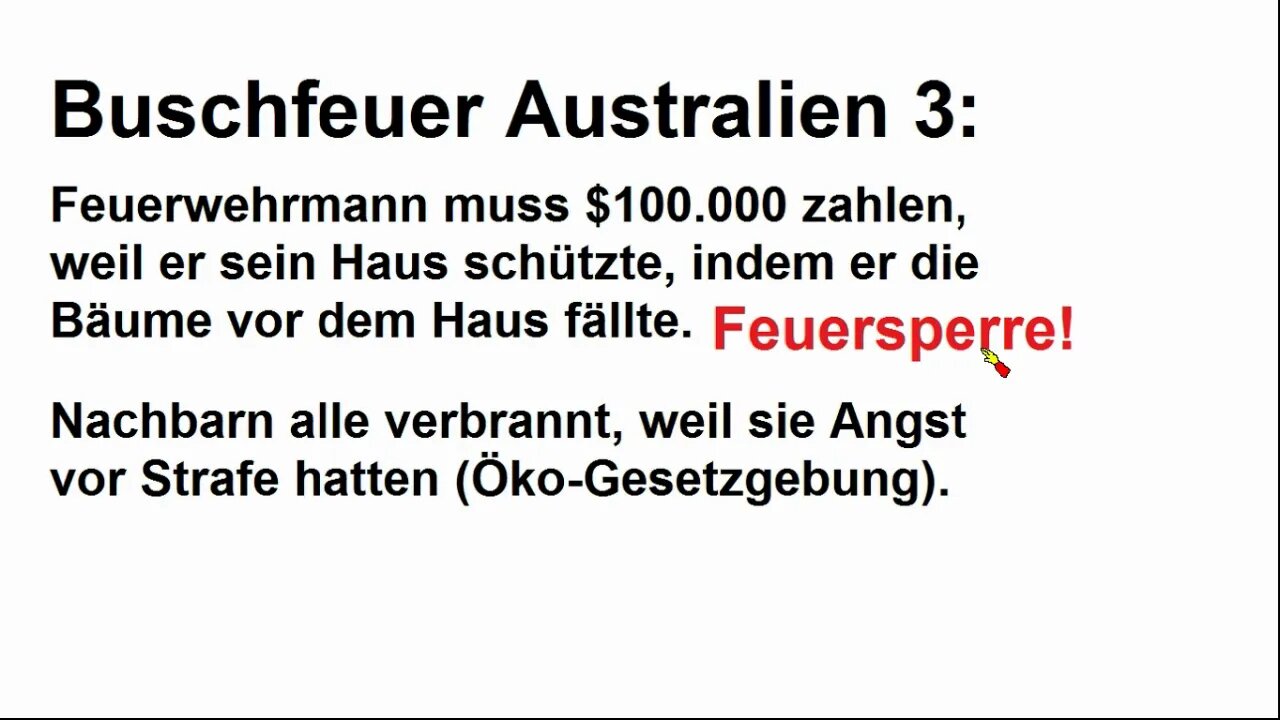 Buschfeuer Australien 3 ►$100.000 Strafe weil er überlebte