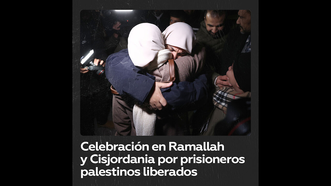 Cisjordania y Ramallah reciben con celebraciones a rehenes palestinos liberados