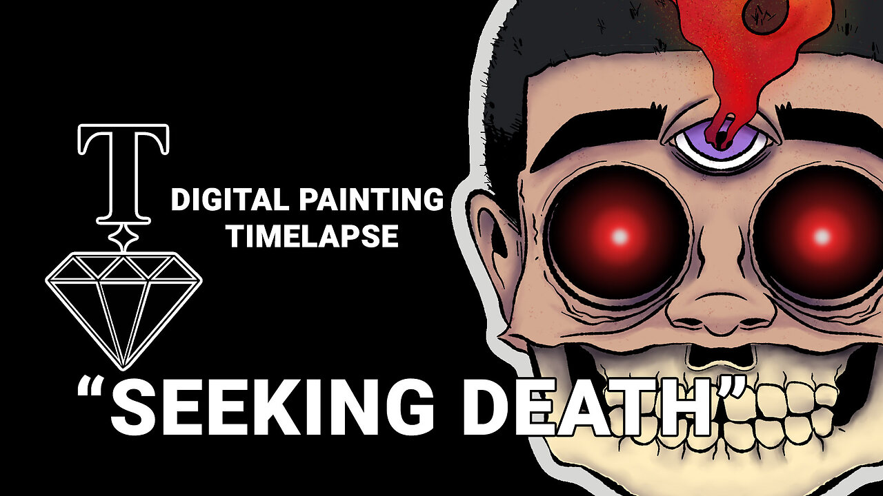 "seeking death" a digital painting timelapse by Tony Diamond