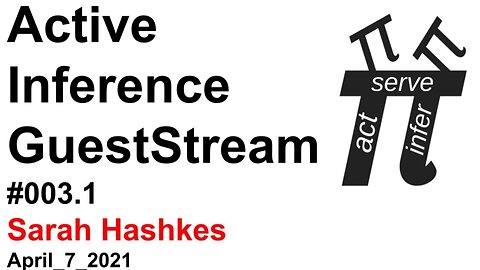 ActInf GuestStream #003.1 ~ Sarah Hashkes, "Active Inference, VR, and Psychedelics"