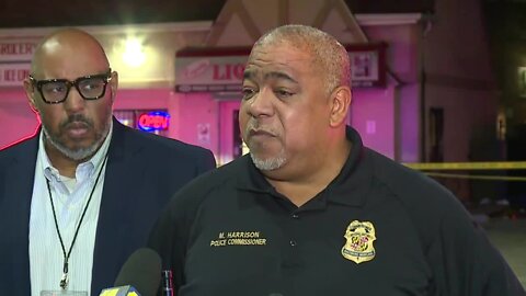 Commissioner Michael Harrison speaks on a potential second victim in Southeast Baltimore shooting