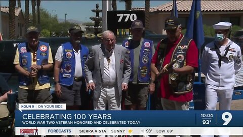 World War II veteran turns 100, celebrates his longevity