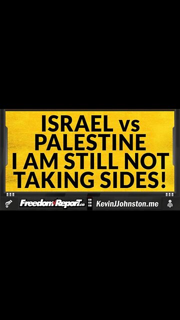 ISRAEL VS PALESTINE - YOU HAVE THREATENED ME TO SIDE WITH PALESTINE - THE ANSWER IS STILL NO!