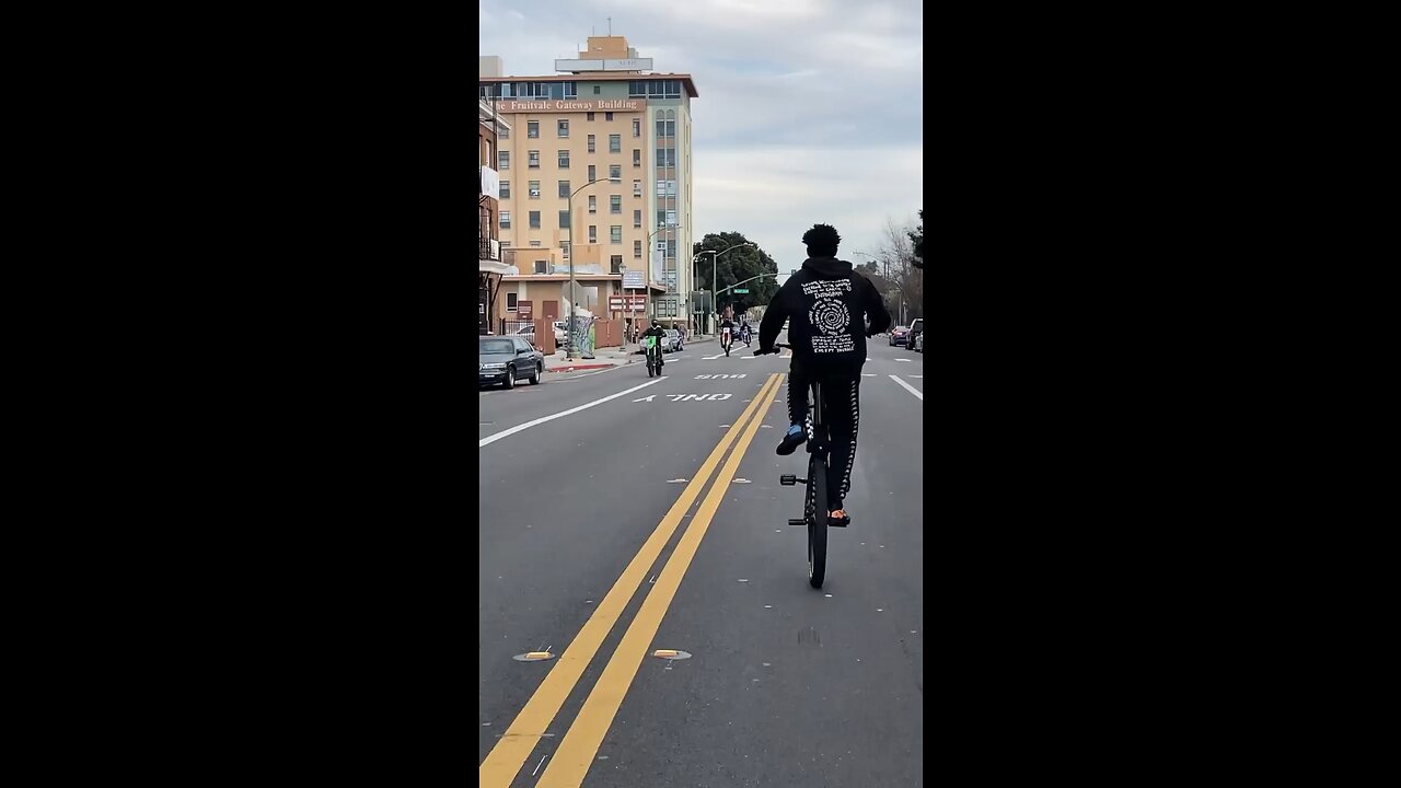 Riding through Oakland