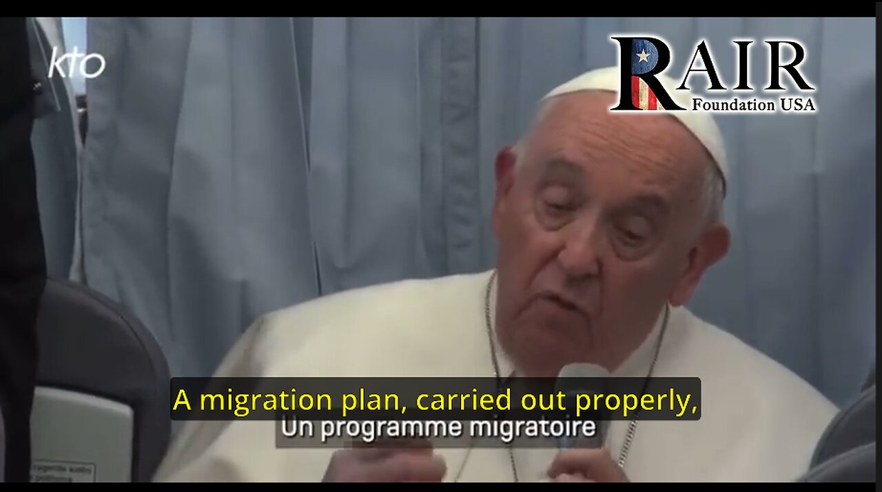 The Pope explains why replacement migration is needed in Europe