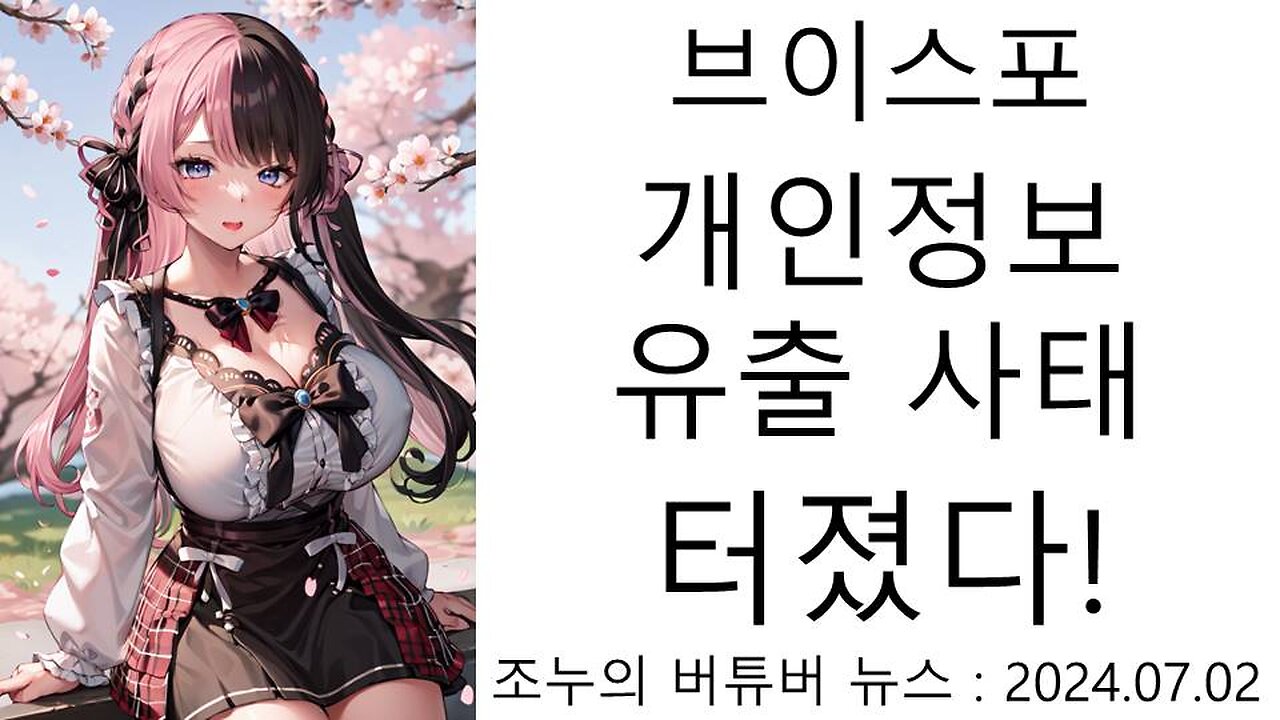 브레이브그룹 브이스포 오디션 개인정보 대규모 유출 사태 터졌다(20240702)