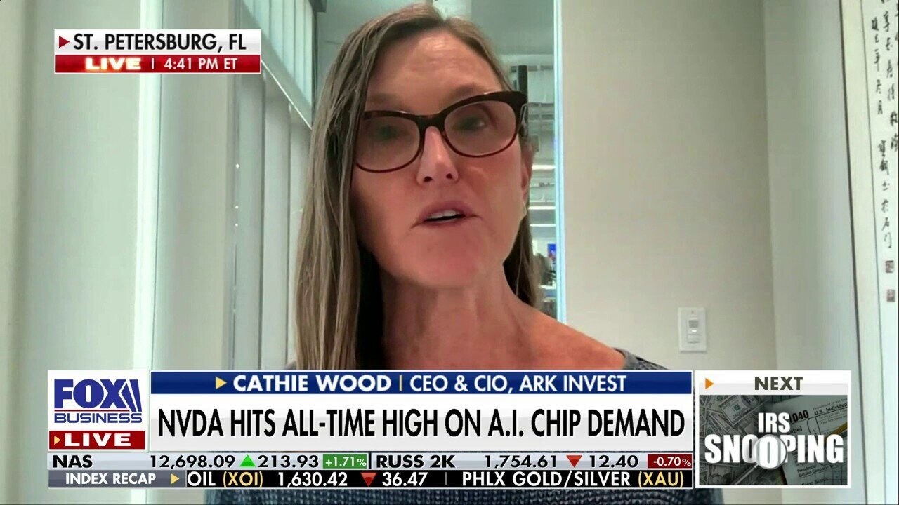 Cathie Wood's ARK AI Bets Move Past Nvidia (NVDA) as 'Obvious' Buy - Bloomberg