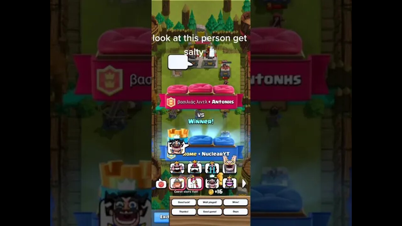 Clash Royale Salt emoting