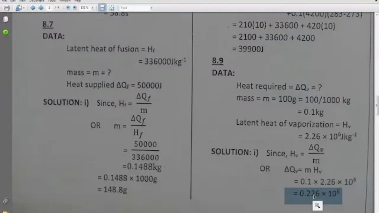 9th PHYSICS CH#8 Numerical No 8 7 to 8 10