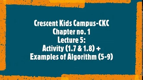 9th Computer Lecture5 Examples of Algorithm 5 9+activity