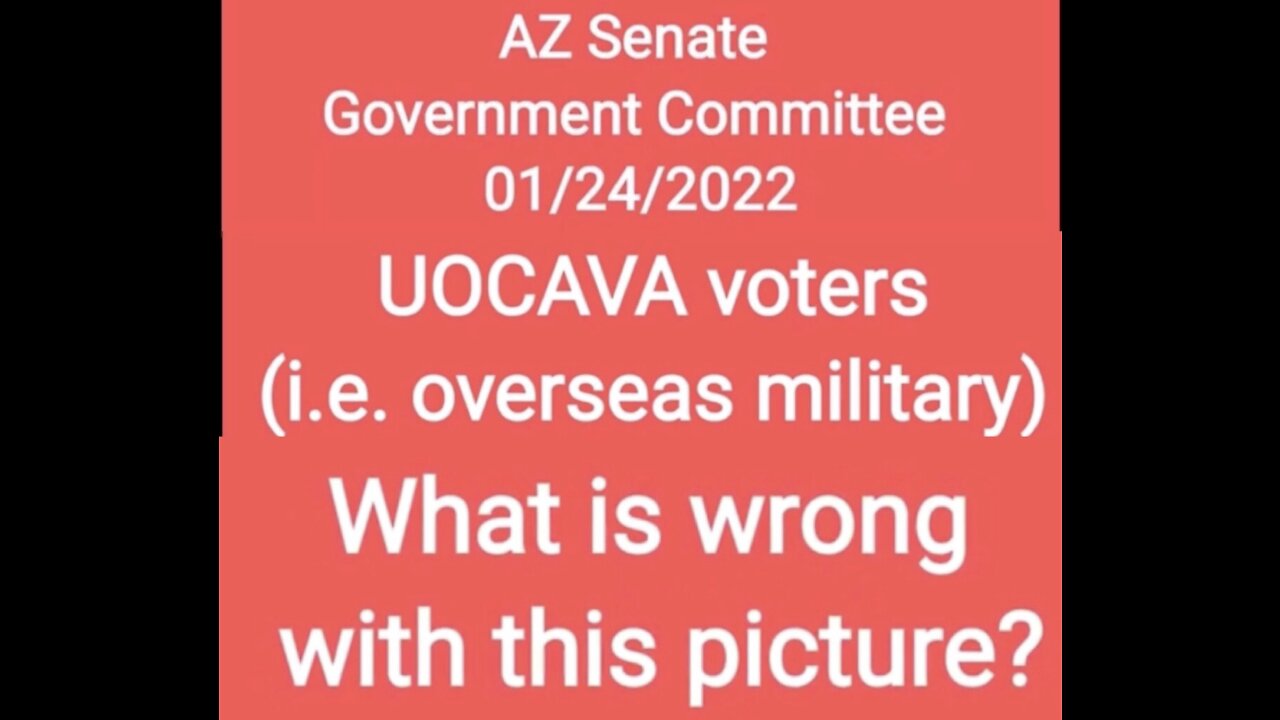 AZ Senate 1/24/22 FRAUD in the UOCAVA votes too🤬⚠️🇺🇸