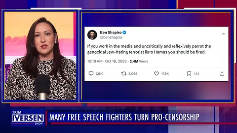 Kim Iversen: Suddenly many "Free-Speech" warriors turn pro-censorship