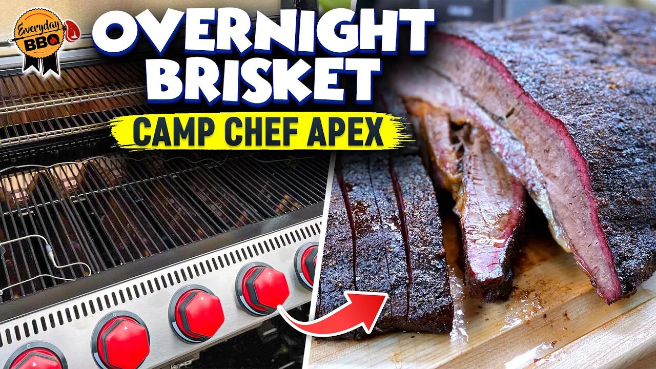 OVERNIGHT Grass Fed Brisket on the Camp Chef APEX Pellet Grill | How to Smoke Brisket Camp Chef APEX