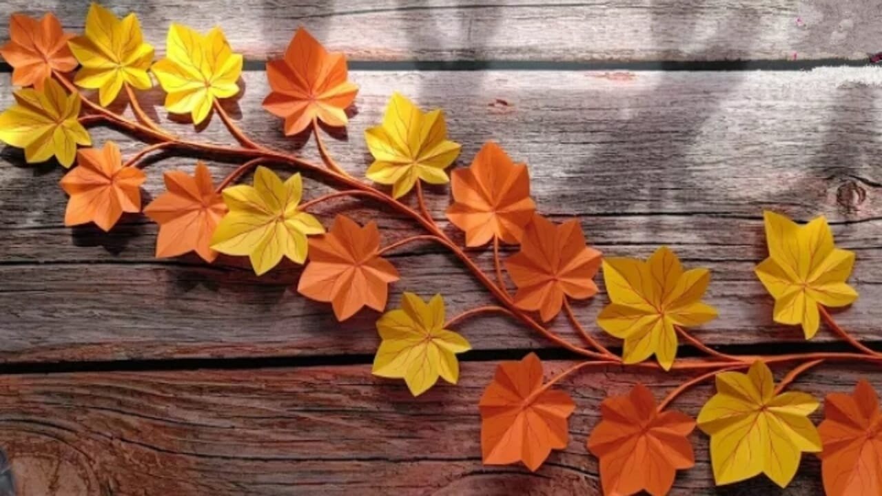 How to make paper leaves//Amazing Paper Leaves making//DIY Paper Leaf//Paper Craft