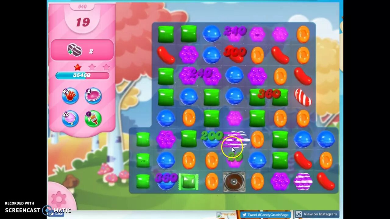 Candy Crush Level 640 Audio Talkthrough, 3 Stars 0 Boosters