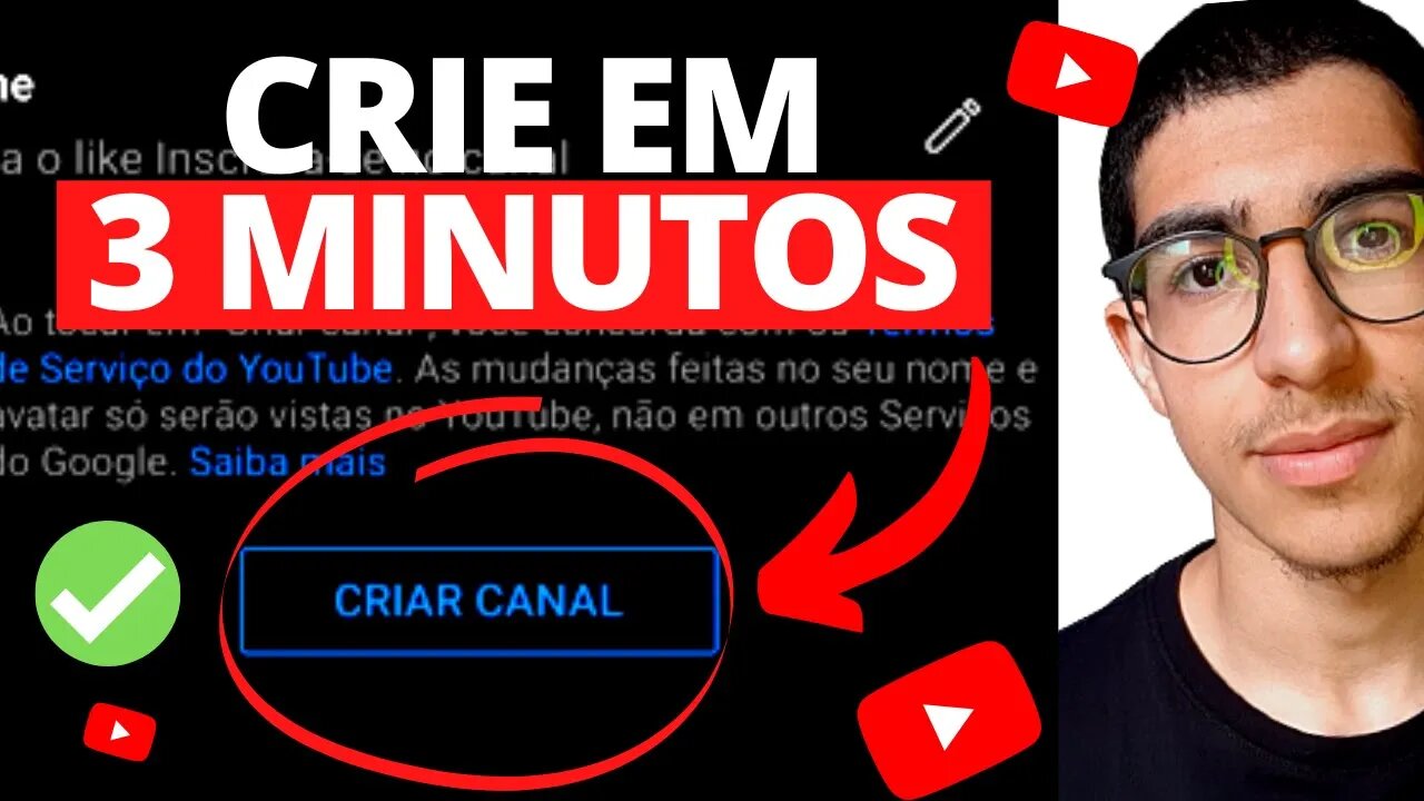 [RÁPIDO] Como Criar um Canal no YouTube Pelo Celular em 2022 (SEM ENROLAÇÃO!)