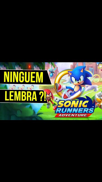 JOGO de Celular do SONIC que voce NÃO JOGOU - Sonic Runners Adventures