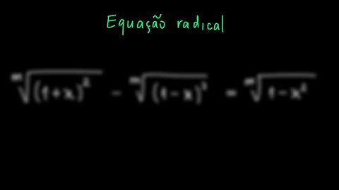 Equação Radical em função de parâmetro m