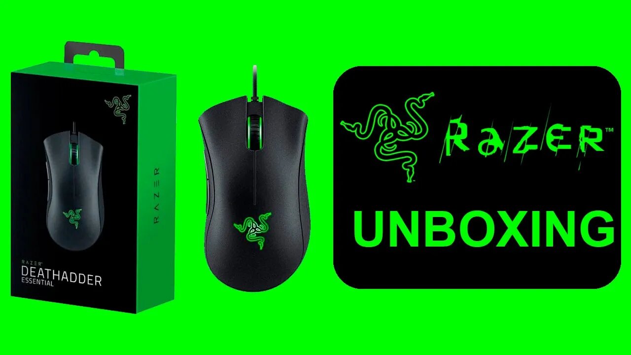 Unboxing - Mouse Razer Essential DeathAdder Preto Original - (Português BR)