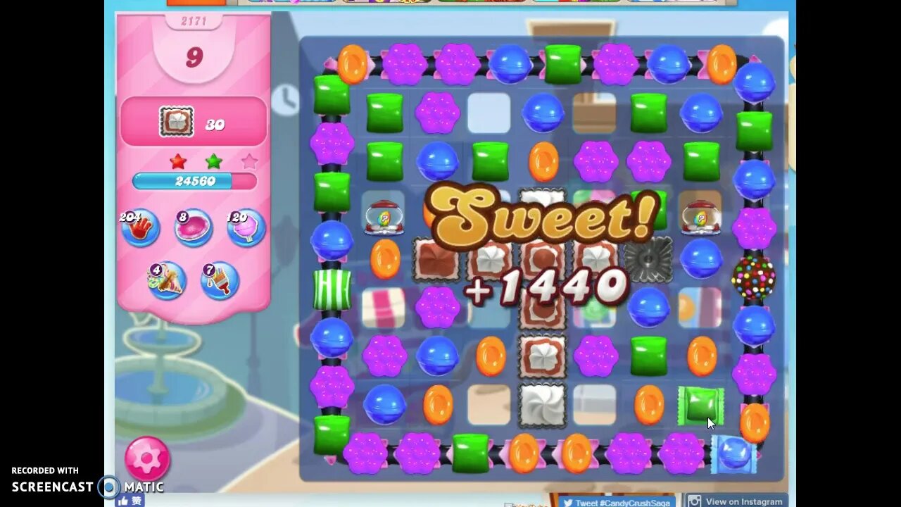 Candy Crush Level 2171 Audio Talkthrough, 3 Stars 0 Boosters