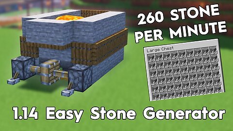 Minecraft Easy Stone Generator! 260 Stone Per Minute! 1.16/1.15