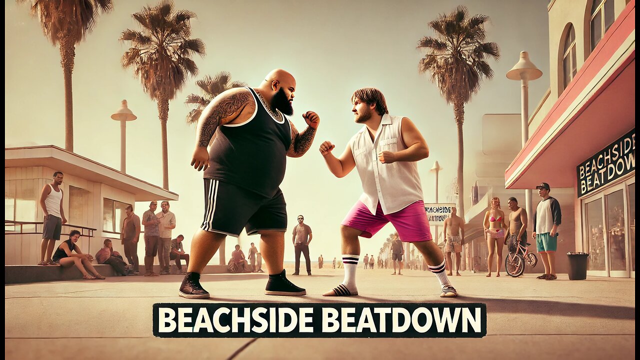 Beachside Beatdown: Massive 4 vs 3 Brawl Under the Palm Trees! 🌞👊🌴