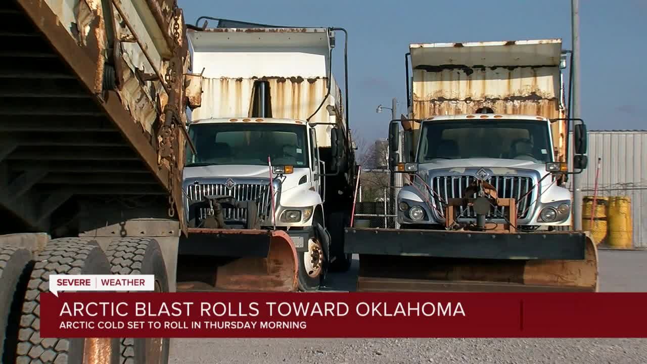 Arctic blast moves toward Oklahoma