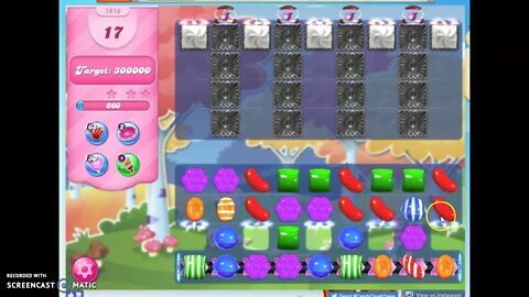 Candy Crush Level 1918 Audio Talkthrough, 1 Star 0 Boosters