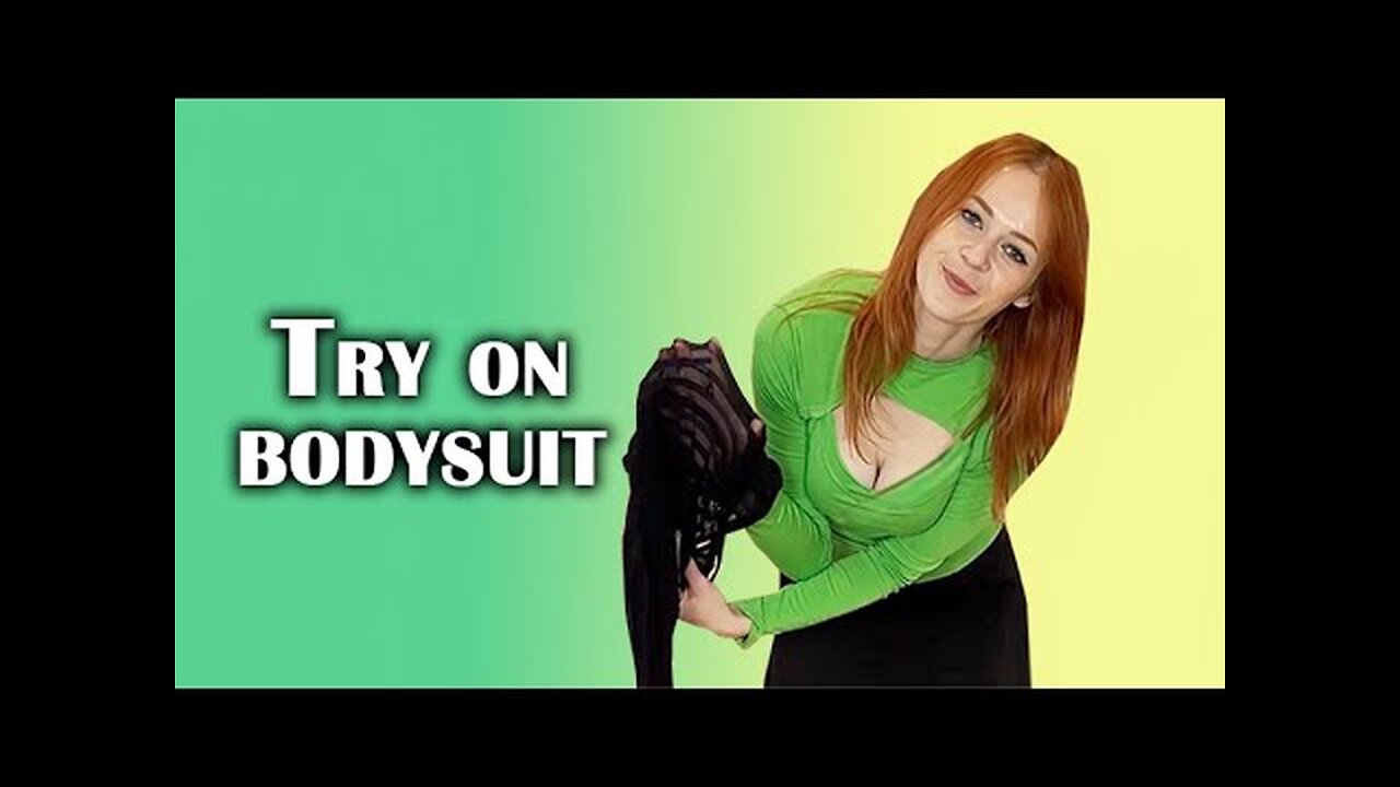 Try on transparent bodysuit!