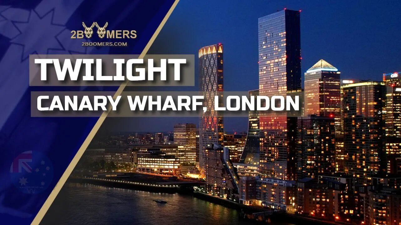 4K TWILIGHT CANARY WHARF LONDON - DJI AIR 2S DJI MINI 2