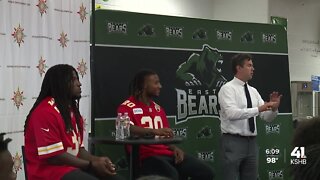 Chiefs LB Nick Bolton, S Justin Reid surprise East High School students