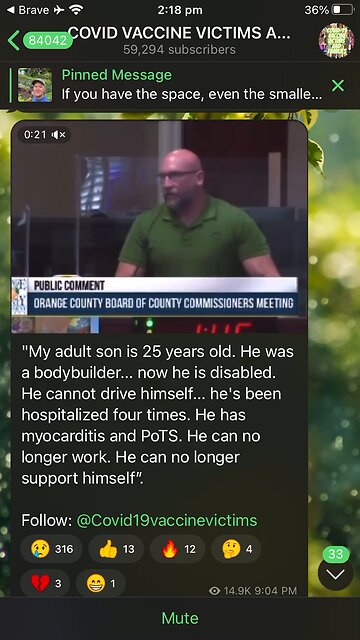 Fathers 25 y old bodybuilder son damaged after covid vaccine - Orange County