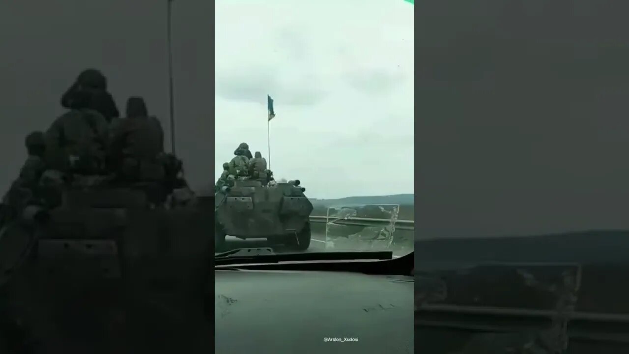 Ukrainian forces operating a captured Russia N BTR 82A! (İn good condition)