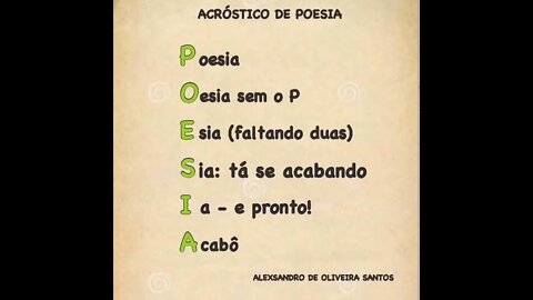 ACRÓSTICO DE POESIA