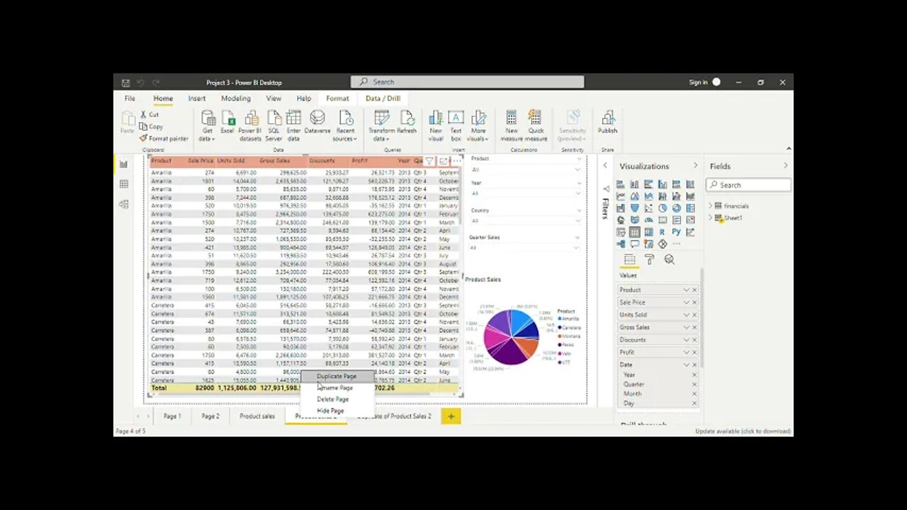 07- Matrix and Scatter chart Power BI