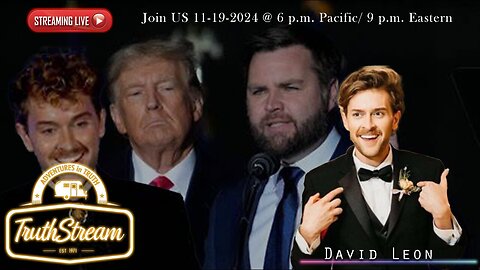 David Leon joins us 11/19 6pm pacific 9pm ET #326