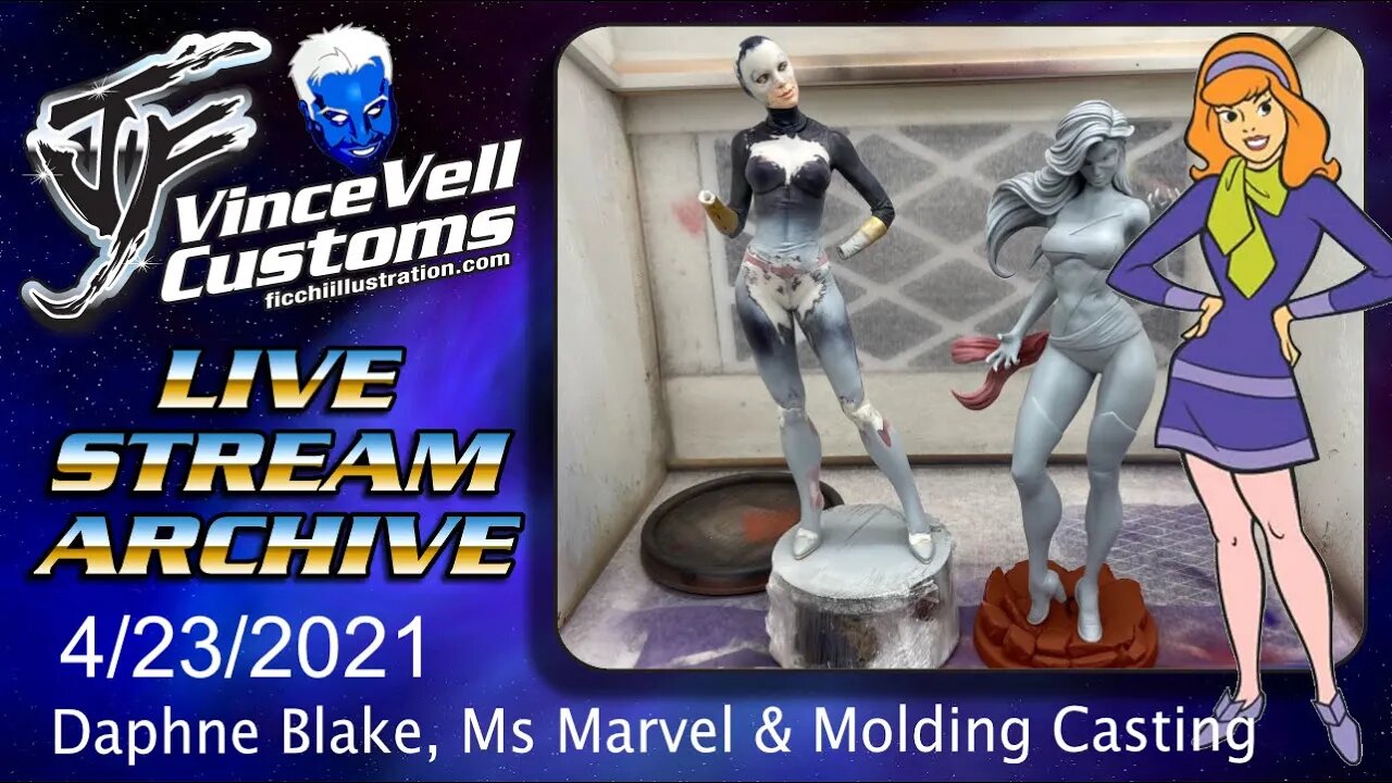 VinceVellCUSTOMS Live Stream - Daphne Blake, Ms Marvel & Molding/Casting