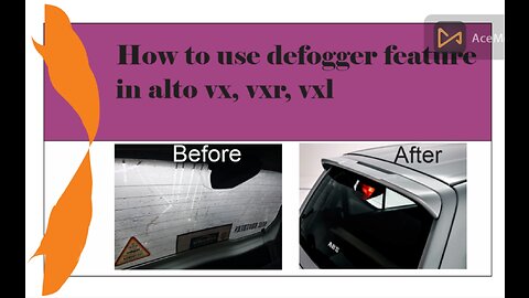 How to use defogger option in car