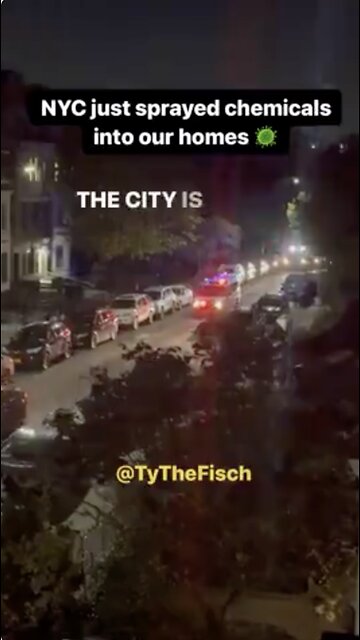 Right out of 1984_ NYC has started spraying neighborhoods for West Nile Virus - no advace warning