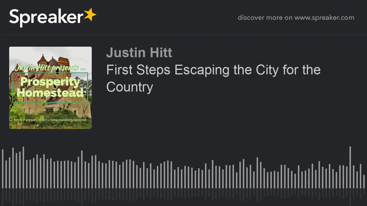 First Steps Escaping the City for the Country