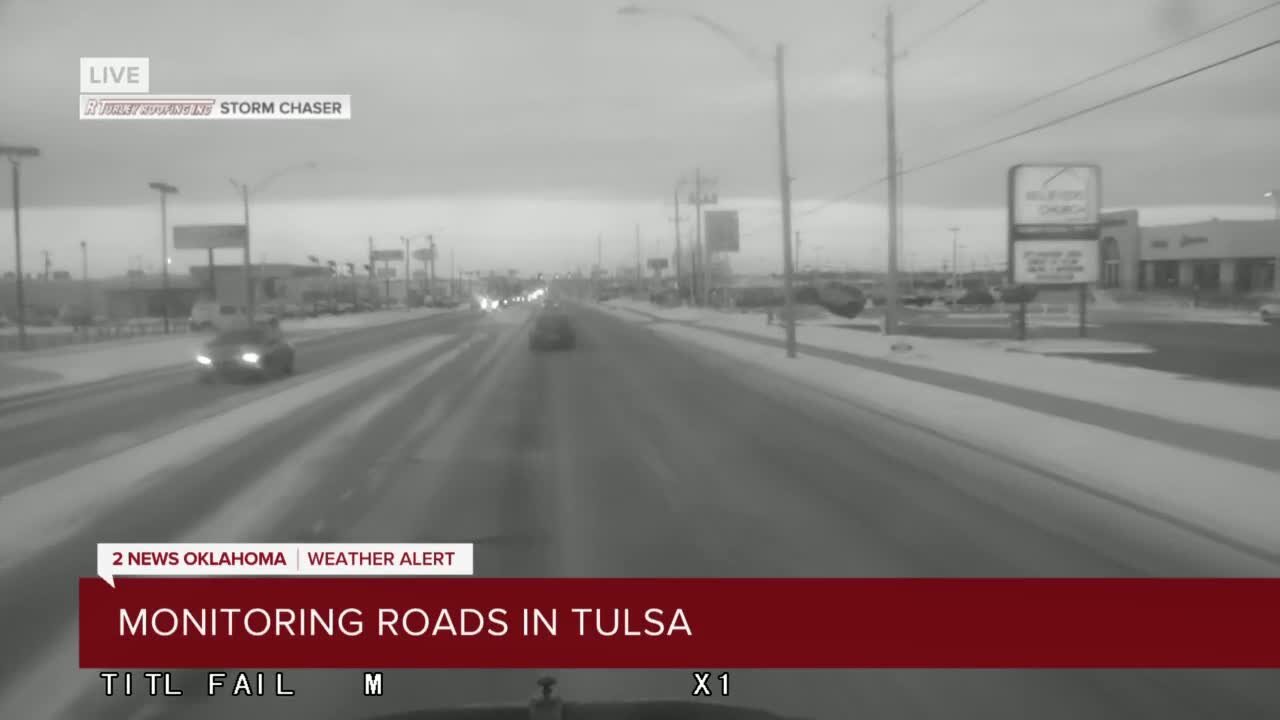 Checking afternoon road conditions after arctic blast hits Tulsa