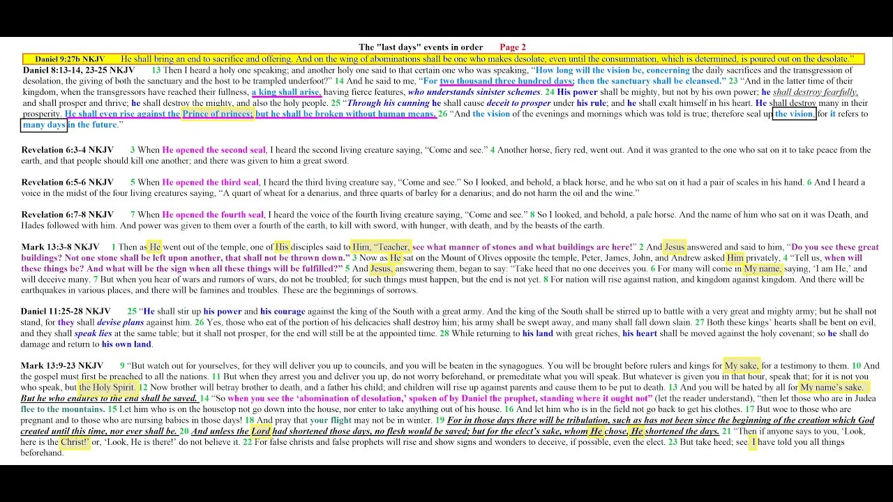 The last days events in order Page 2