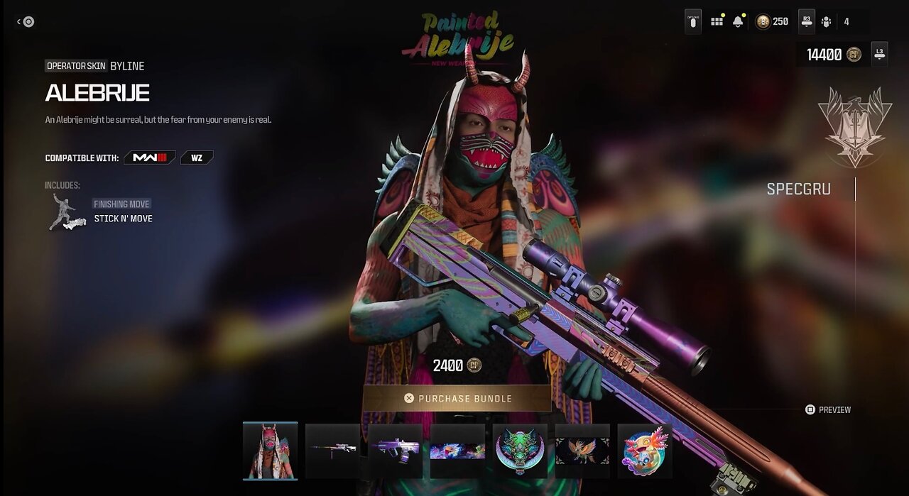 Painted Alebrije New Weapon Operator Bundle Season One MWIII